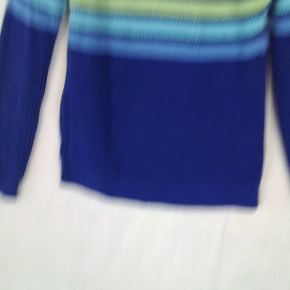 Children's Place Crew Neck Knit Sweater Size Large in Blue w/ Stripes - Picture 8 of 10